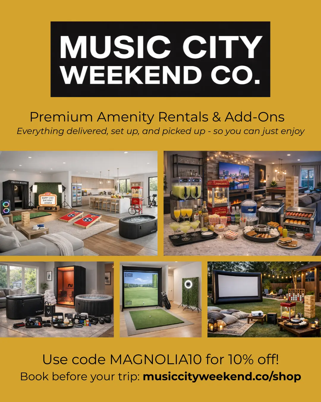 Music City Weekend Co and Music City Magnolia Nashville vacation rental partners