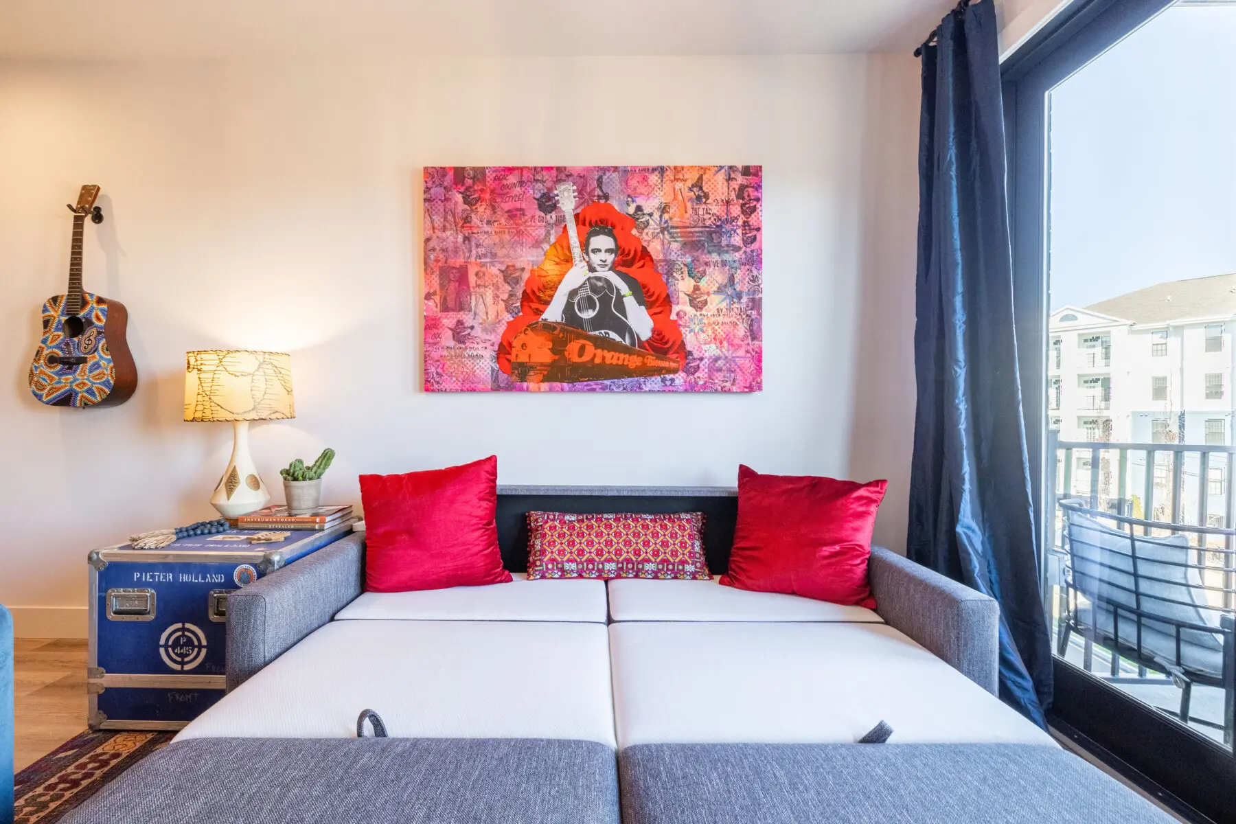 Honky Tonk Party Pad 1 king sleeper sofa bed Nashville vacation rental Music City Magnolia