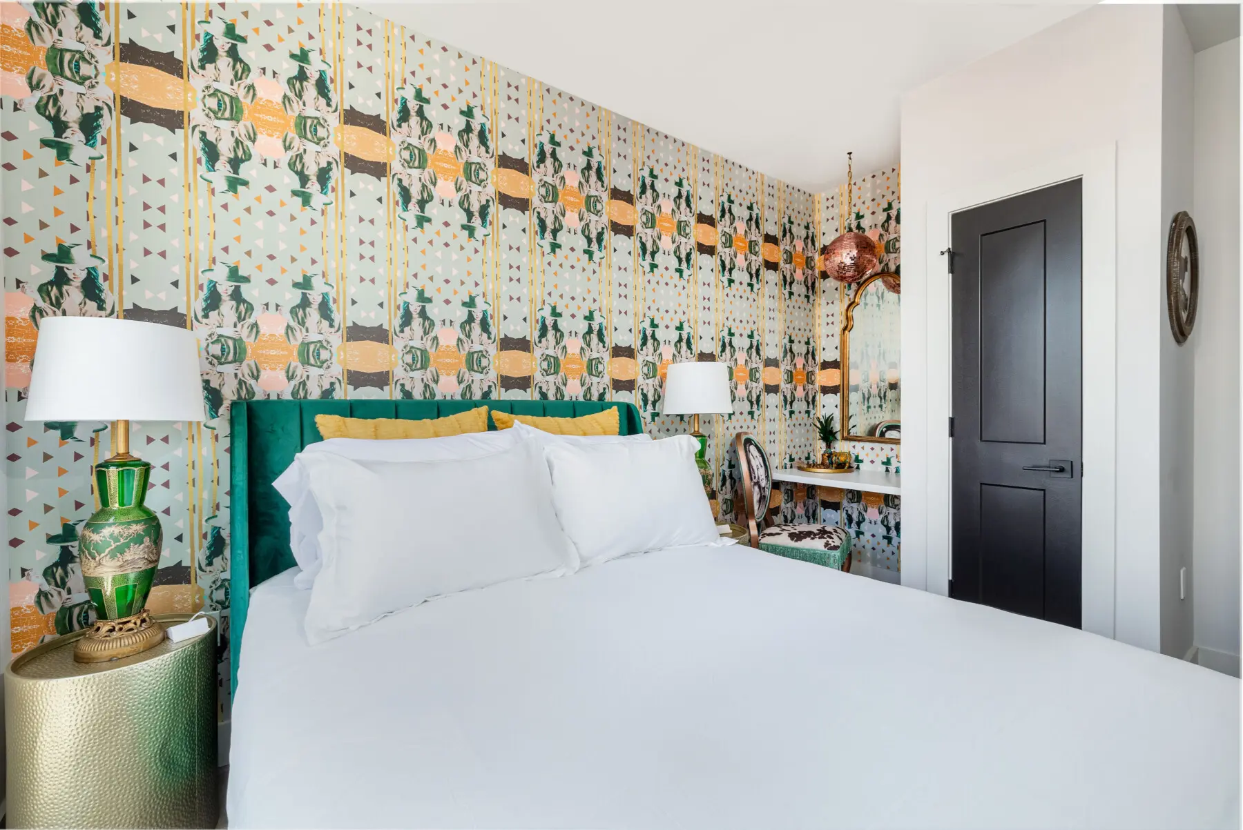 Honky Tonk Party Pad 2 wild cowgirl second bedroom emerald velvet headboard Nashville STR Music City Magnolia