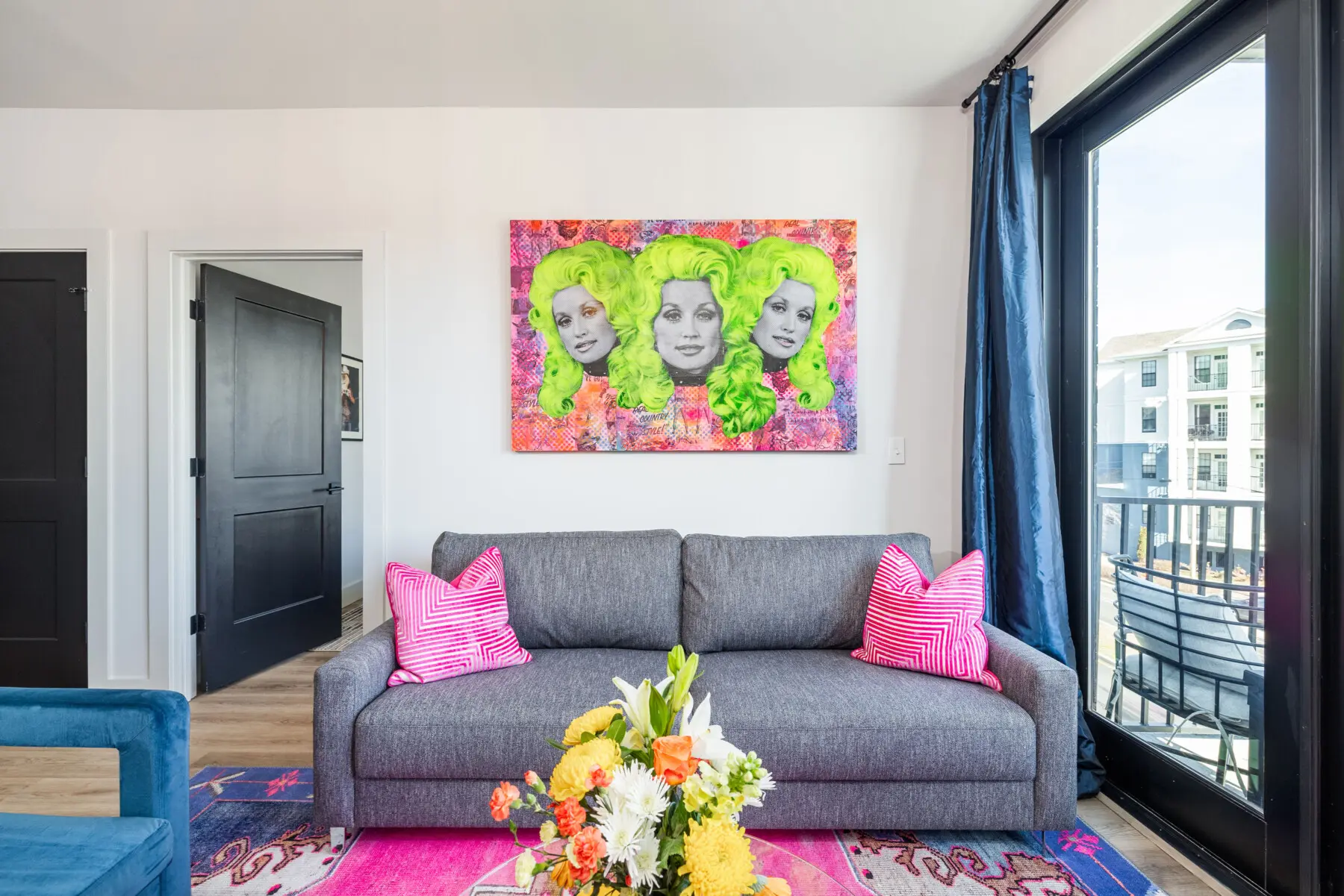Honky Tonk Party Pad 2 custom Dolly Parton painting by Marcus Sandoval Nashville STR Music City Magnolia