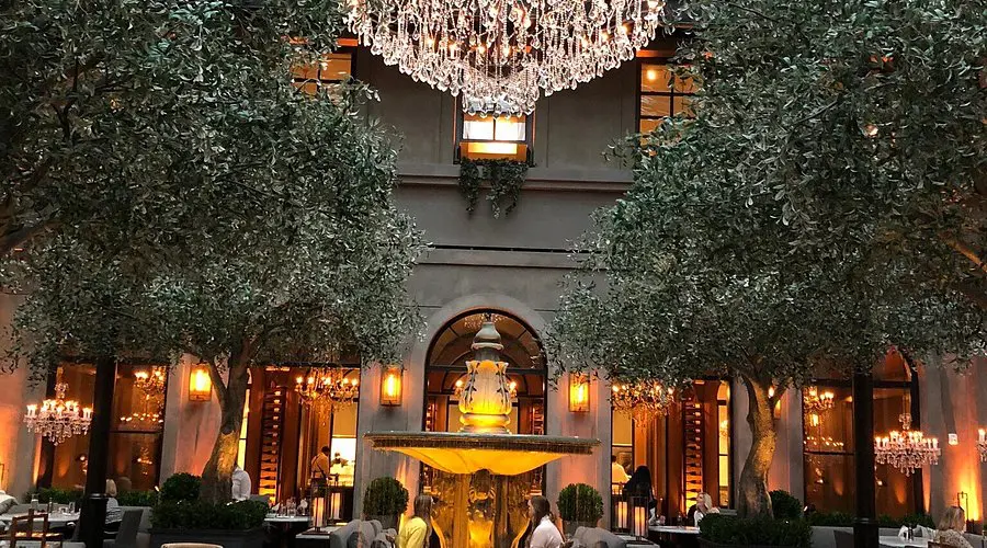 RH Courtyard Restaurant Nashville Green Hills brunch spot for bachelorette parties