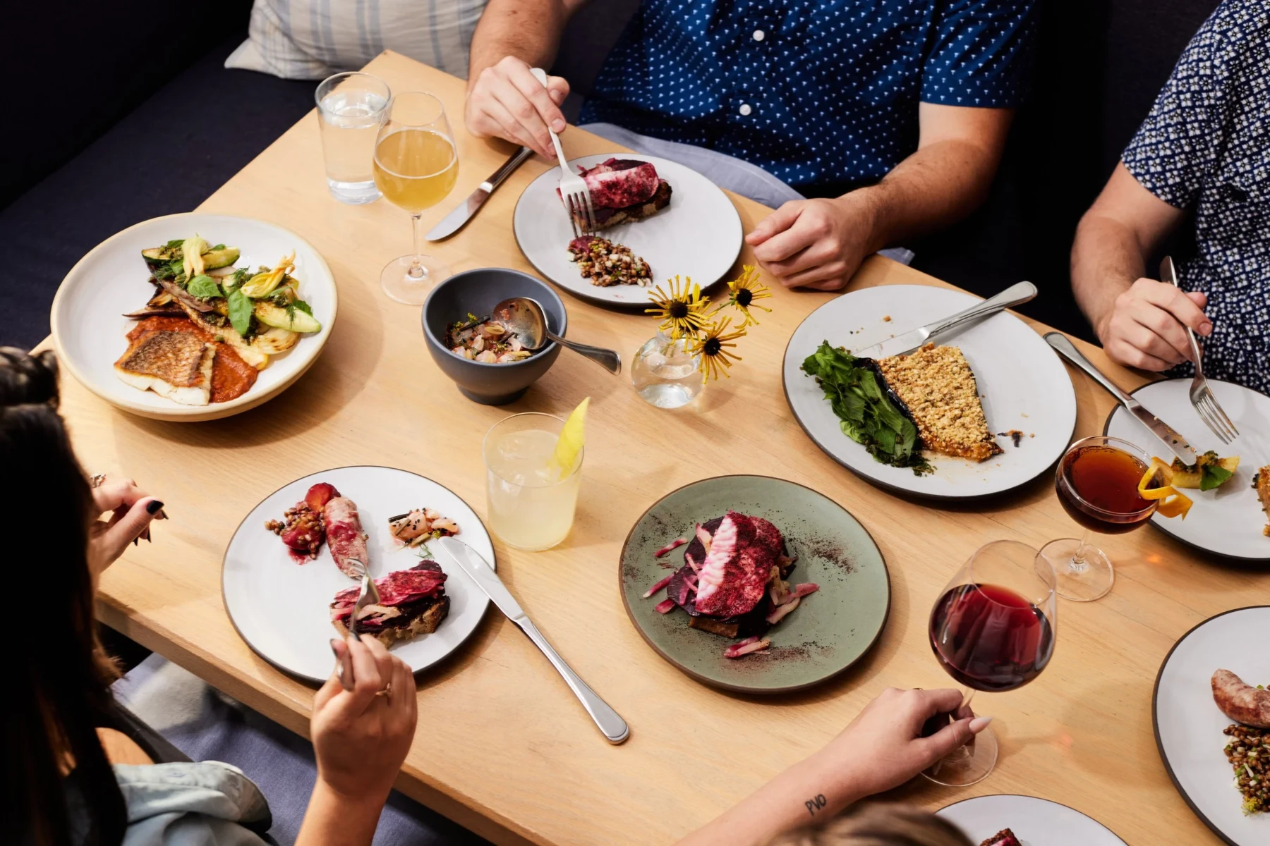 Henrietta Red restaurant dining room Germantown Nashville — coastal-inspired cuisine