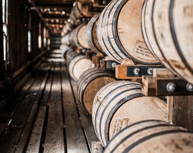 Whiskey barrels distillery