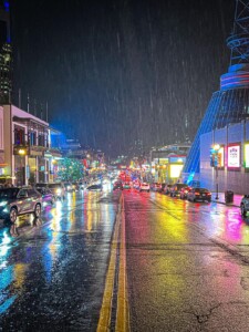 rainy nashville broadway bridgestone