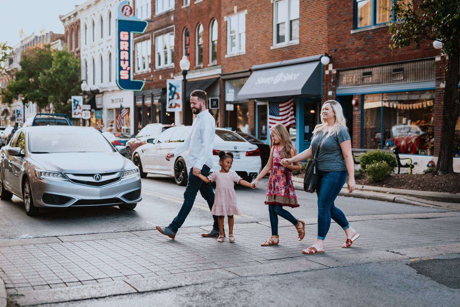 Historic downtown Franklin Tennessee Main Street