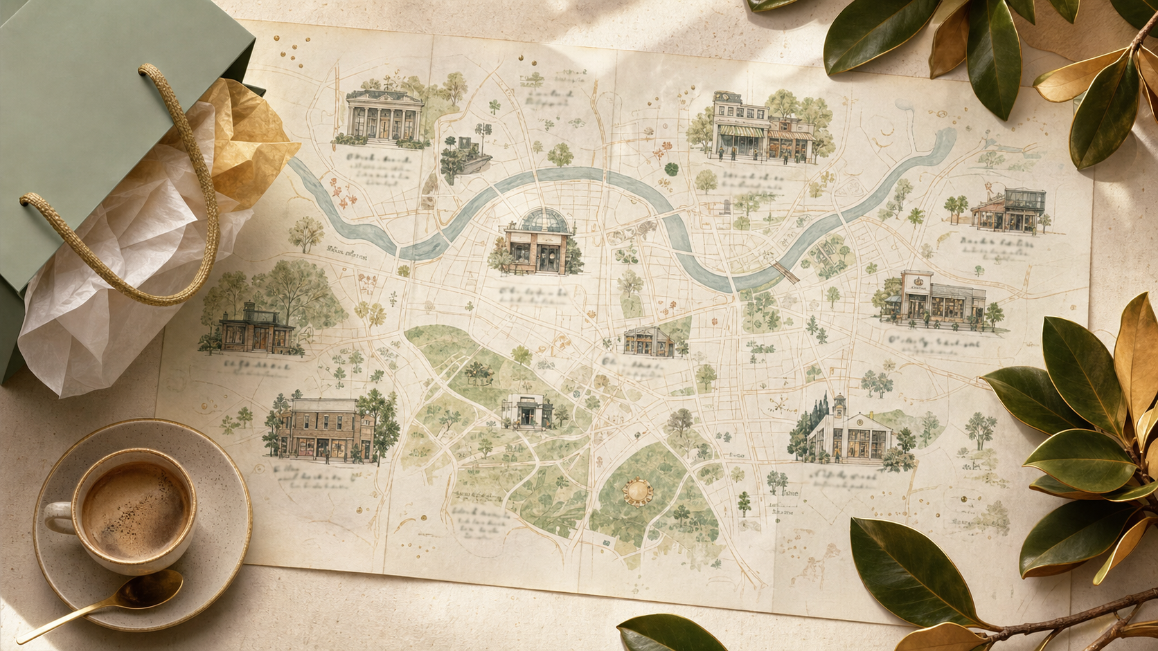 Nashville shopping crawl neighborhood map divider