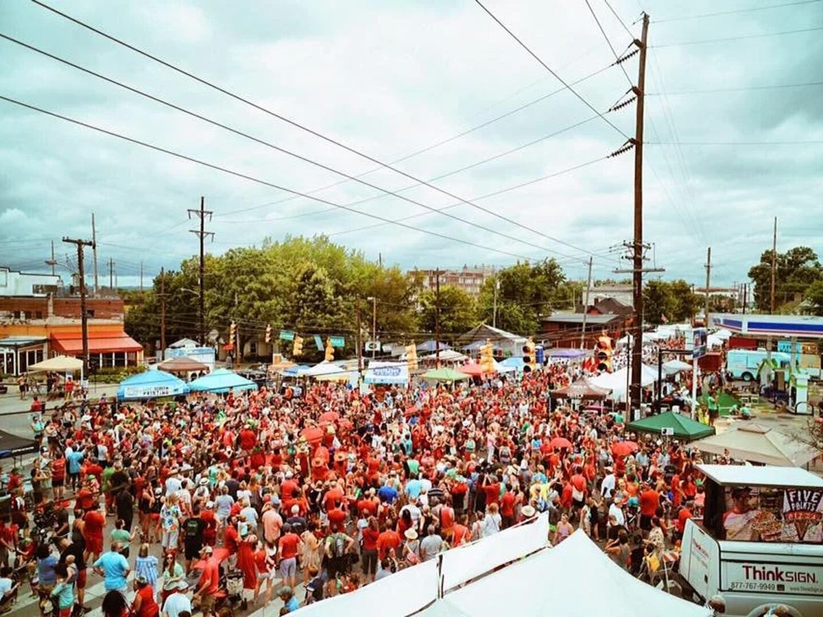 Tomato Art Fest crowd Five Points East Nashville