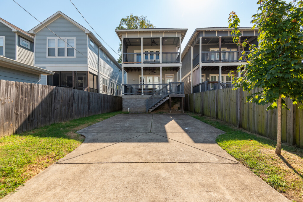 Private Parking for up to 4 via Back Alley — Cumberland Retreat, Music City Magnolia East Nashville rental near Nissan Stadium
