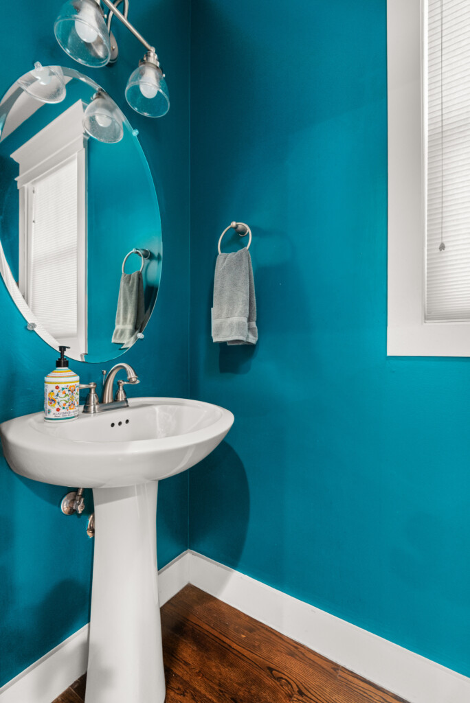 Half Bath (Downstairs) — Cumberland Retreat, Music City Magnolia East Nashville rental near Nissan Stadium