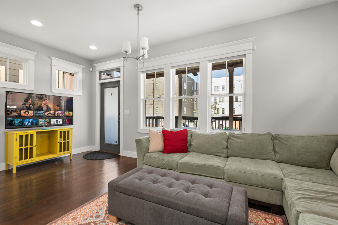 TV Nook (Downstairs) — Cumberland Retreat, Music City Magnolia East Nashville rental near Nissan Stadium