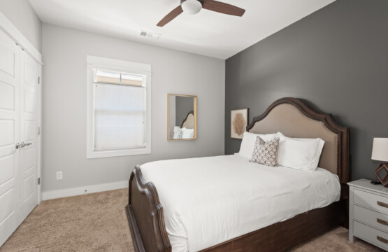 Queen Bedroom (Upstairs) — Cumberland Retreat, Music City Magnolia East Nashville rental near Nissan Stadium